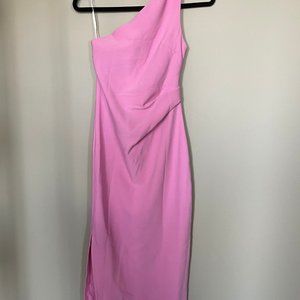 NWT Pink One Shoulder Midi Dress
